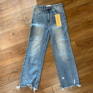 Risen Light Blue Straight-Leg Women's Jeans